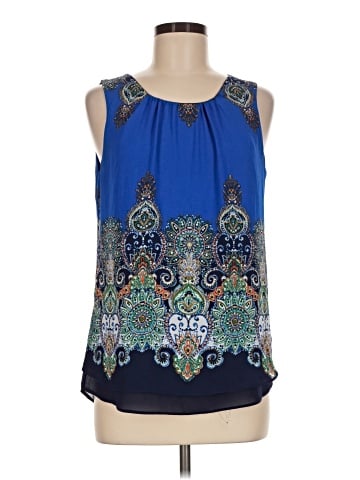 Rose + Olive Sleeveless Blouse (view 1)