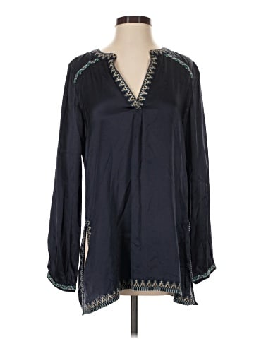 Calypso St. Barth Long Sleeve Silk Top (view 1)