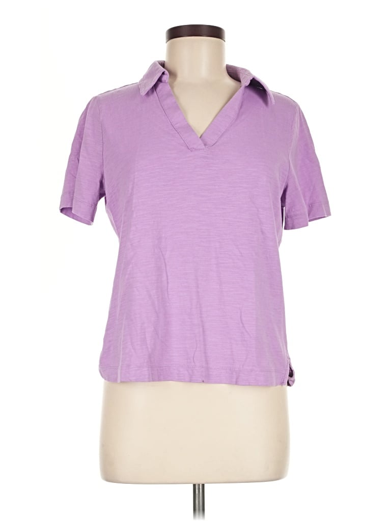 Pre-owned Boden Short Sleeve Polo Shirt In Purple