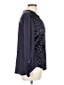 Tiny Animal Print Blue Long Sleeve Blouse Size L - photo 4