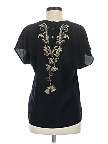 Escada by Margaretha Ley Short Sleeve Silk Top (view 2)