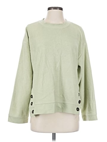 Madewell (Re)sourced Brushed Side-Button Relaxed Sweatshirt (view 1)