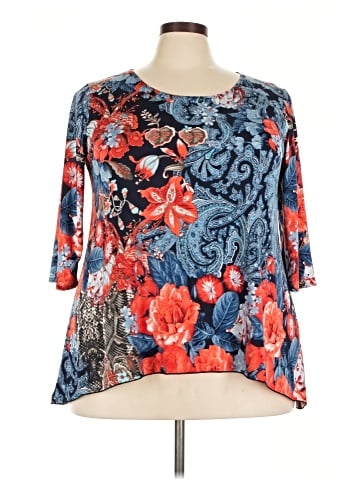 Brittany Black 3/4 Sleeve T-Shirt (view 1)