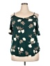 Kaileigh Teal Short Sleeve Blouse Size XXL - photo 1