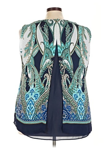 Rose + Olive Sleeveless Blouse (view 2)