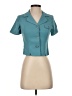 Assorted Brands Teal Short Sleeve Blouse Size S - photo 1