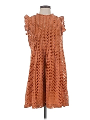 Madewell Eyelet Ruffle-Sleeve Pintuck Mini Dress (view 1)
