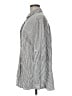 Max Studio Stripes Silver Long Sleeve Blouse Size M - photo 5