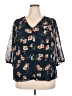 Daniel Rainn 100% Polyester Blue 3/4 Sleeve Blouse Size 2X - photo 1