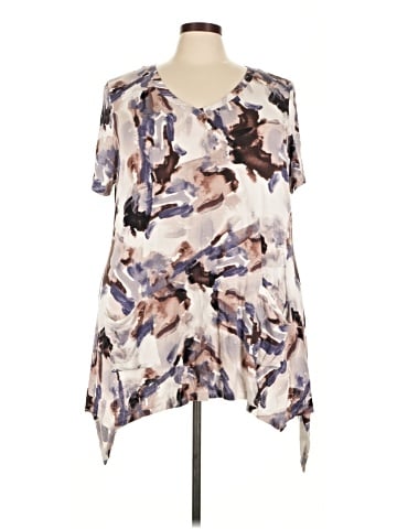 LOGO by Lori Goldstein 3/4 Sleeve Top (view 1)