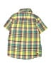 Tea 100% Cotton Plaid Yellow Short Sleeve Button-Down Shirt Size 10 - photo 2