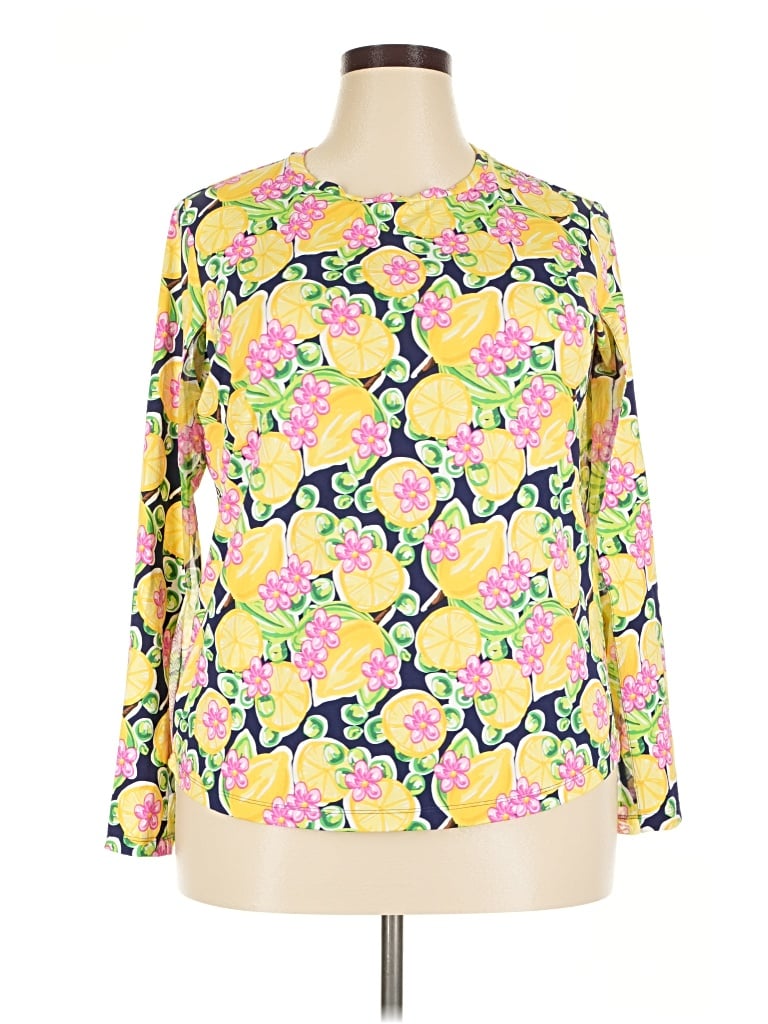Pre-owned Ibkul 3/4 Sleeve T-shirt In Yellow