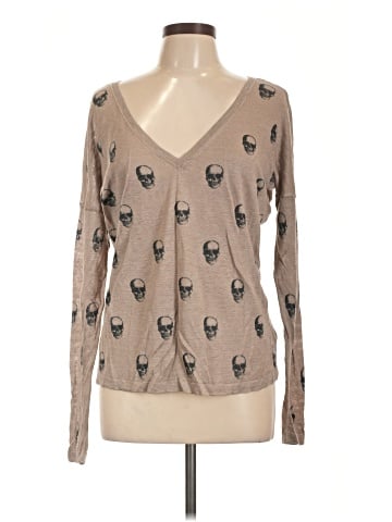 Skull Cashmere Long Sleeve T-Shirt (view 1)