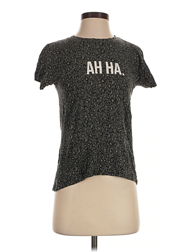 Pre-owned Zara Trf Short Sleeve T-shirt In Gray