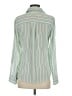 Express Stripes Green Long Sleeve Blouse Size XS - photo 2