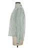 Express Stripes Green Long Sleeve Blouse Size XS - photo 5