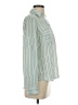 Express Stripes Green Long Sleeve Blouse Size XS - photo 4