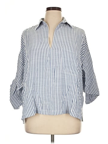 Max Studio 3/4 Sleeve Button-Down Shirt (view 1)