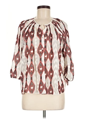 Line & Dot 3/4 Sleeve Blouse (view 1)