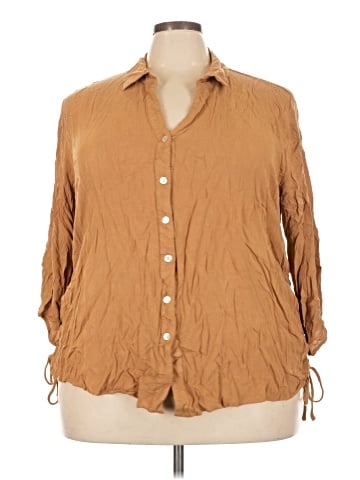 Cato 3/4 Sleeve Button-Down Shirt (view 1)