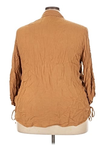 Cato 3/4 Sleeve Button-Down Shirt (view 2)