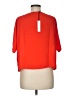 Three Eighty Two 100% Polyester Orange Short Sleeve Blouse Size M - photo 2