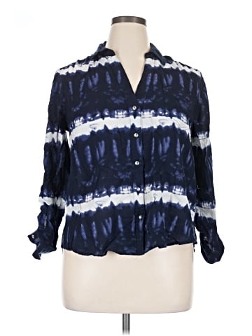 INC International Concepts 3/4 Sleeve Button-Down Shirt (view 1)