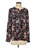 Daniel Rainn 100% Polyester Floral Black Long Sleeve Blouse Size S - photo 1