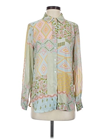Rose + Olive Long Sleeve Blouse (view 1)