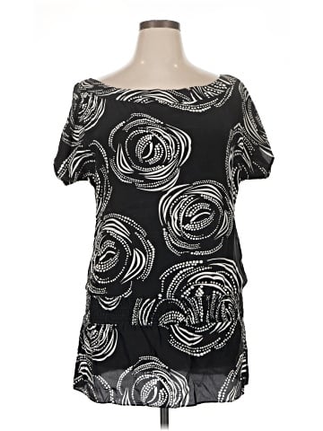 White House Black Market Short Sleeve Silk Top (view 1)