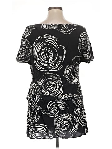 White House Black Market Short Sleeve Silk Top (view 2)