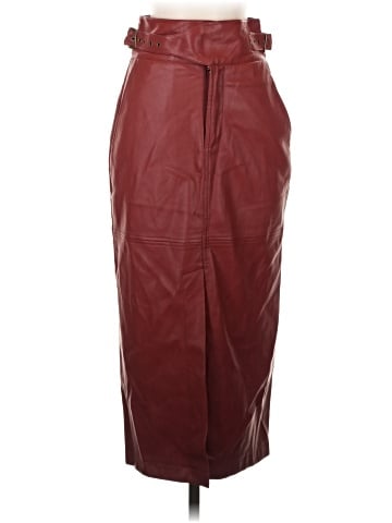 Crescent Faux Leather Skirt (view 1)