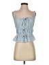 Double Zero Blue Sleeveless Blouse Size S - photo 1