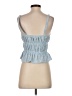 Double Zero Blue Sleeveless Blouse Size S - photo 2