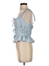 Double Zero Blue Sleeveless Blouse Size S - photo 5