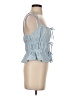 Double Zero Blue Sleeveless Blouse Size S - photo 4