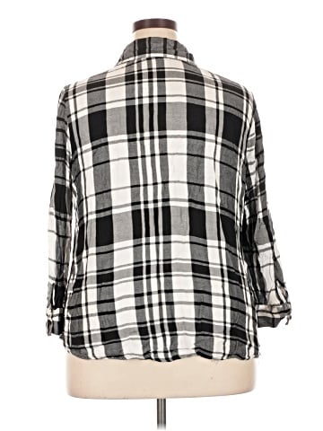 Faded Glory 3/4 Sleeve Button-Down Shirt (view 2)