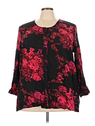 Ulla Popken Long Sleeve Blouse (view 1)