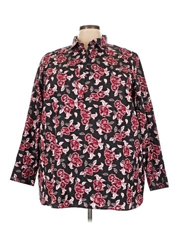Lands' End 3/4 Sleeve Button-Down Shirt (view 1)