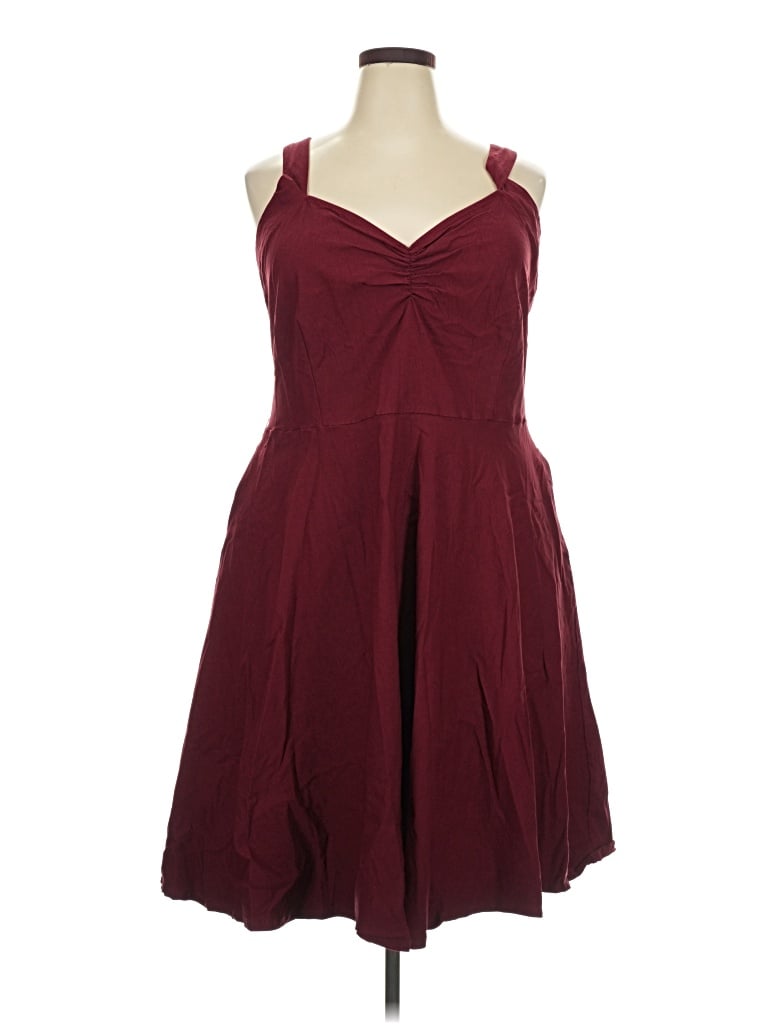 Pre-owned Unique Vintage Cocktail Dress In Burgundy