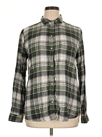 American Eagle Outfitters Long Sleeve Button-Down Shirt (view 1)