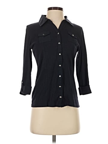 Karen Scott 3/4 Sleeve Button-Down Shirt (view 1)