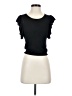 Sandro Black Short Sleeve Top Size Sm (1) - photo 1