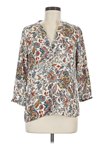 Zara Basic 3/4 Sleeve T-Shirt (view 1)