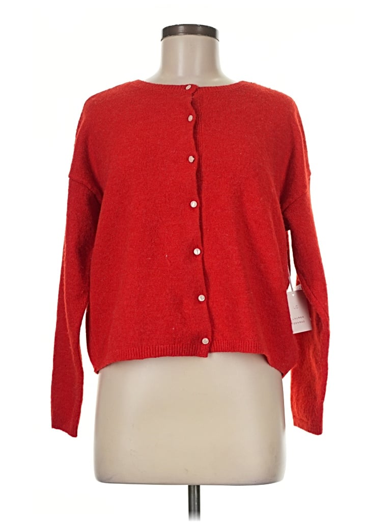 Pre-owned Lc Lauren Conrad Cardigan Sweater In Red