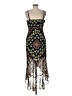 Guess 100% Polyester Paisley Black Cocktail Dress Size M - photo 2