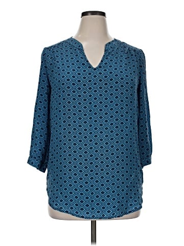 Ellie Kai 3/4 Sleeve Silk Top (view 1)