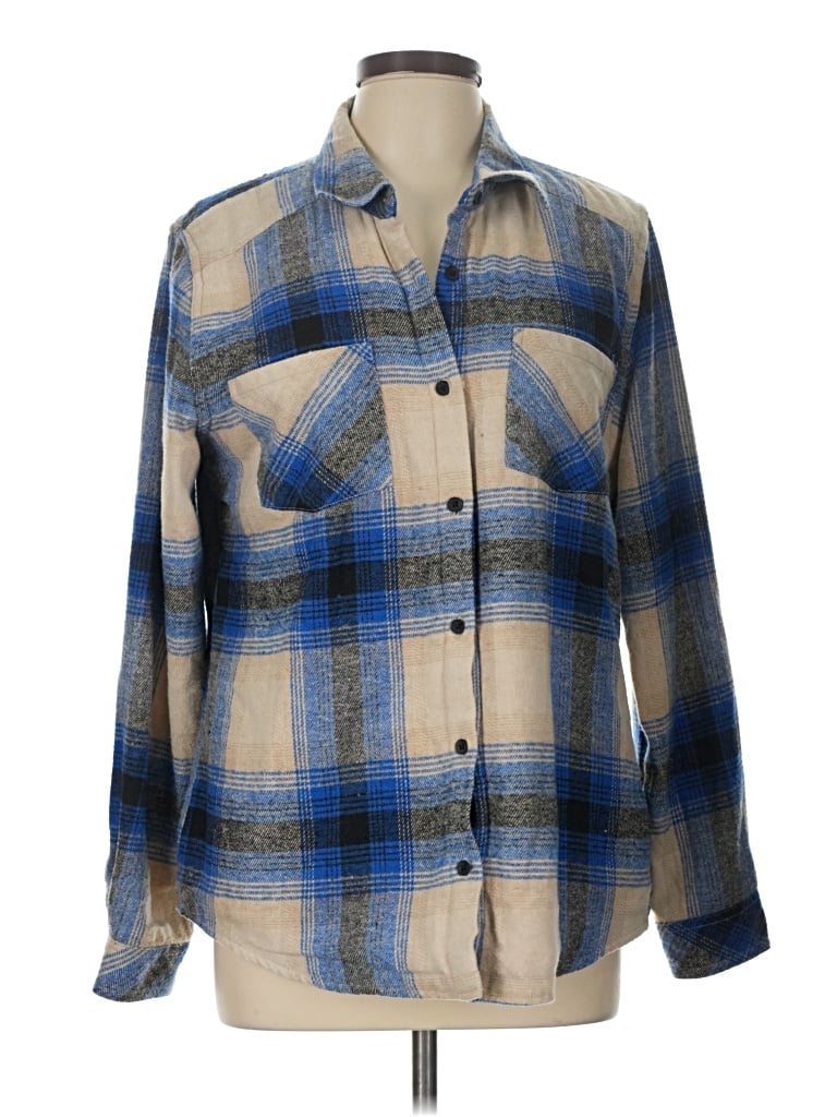 Pre-owned Ci Sono Long Sleeve Button Down Shirt In Blue