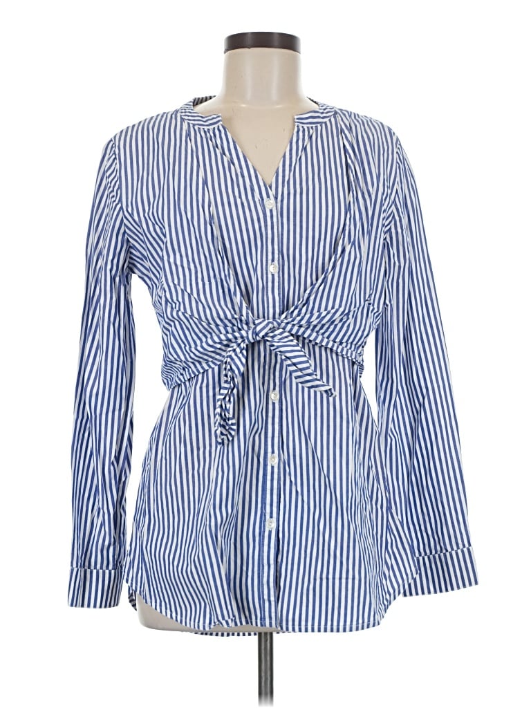 Pre-owned Sundance Long Sleeve Blouse In Blue