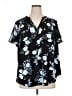 Torrid 100% Polyester Black Short Sleeve Blouse Size 1X Plus (1) - photo 1